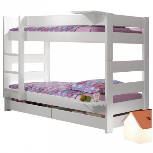 Lit superpose blanc 90x190