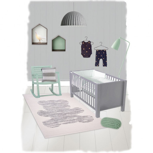 Tapis enfant vintage Teddy écru