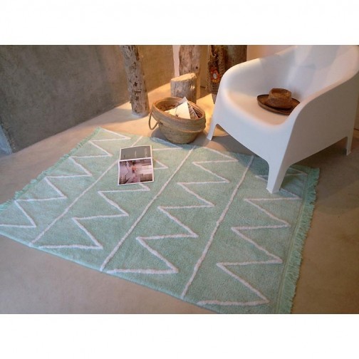 Tapis enfant lavable Hippy vert